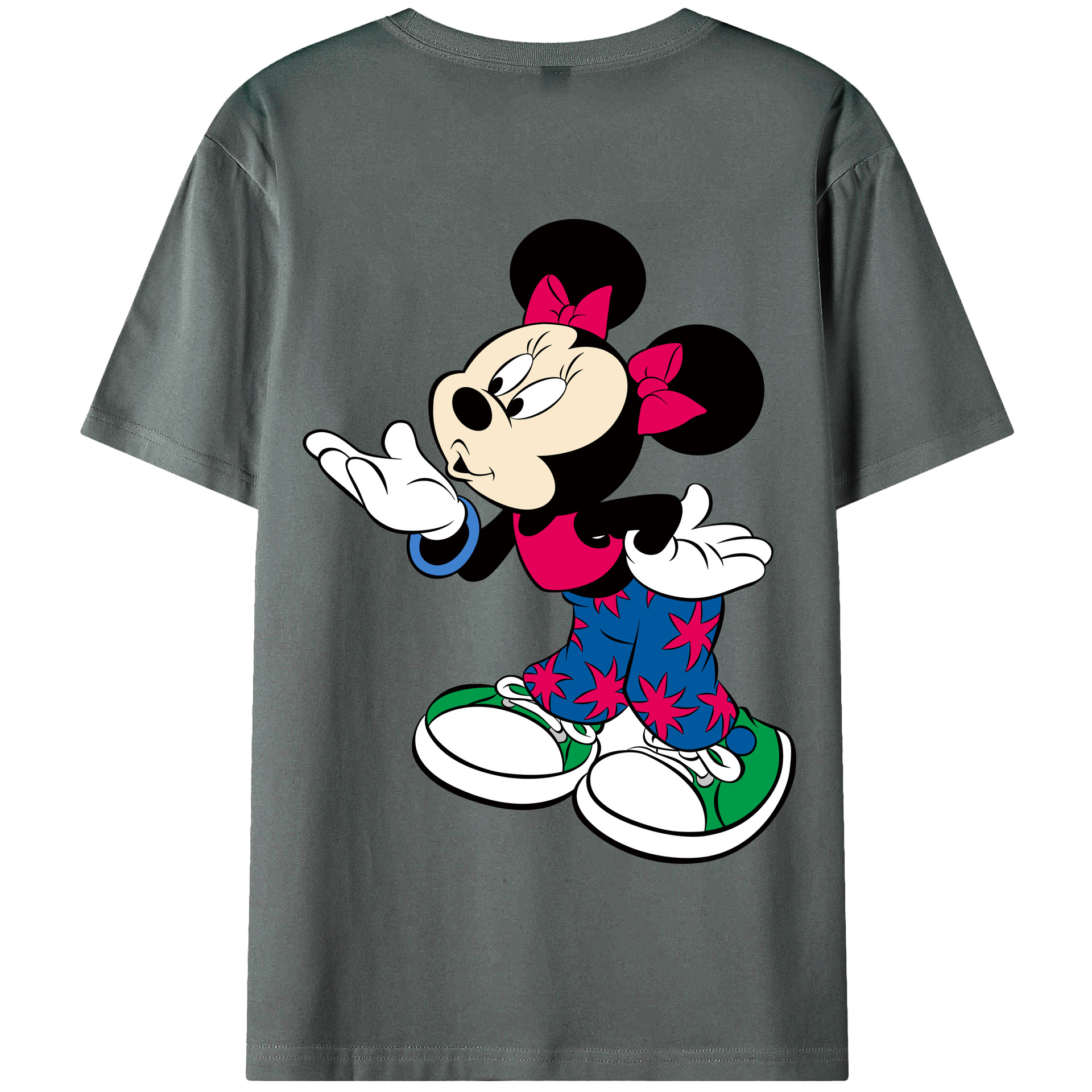 （画像用） ミッキーマウス Mickey Mouse 綿100％半袖Tシャツ（背面プリント）